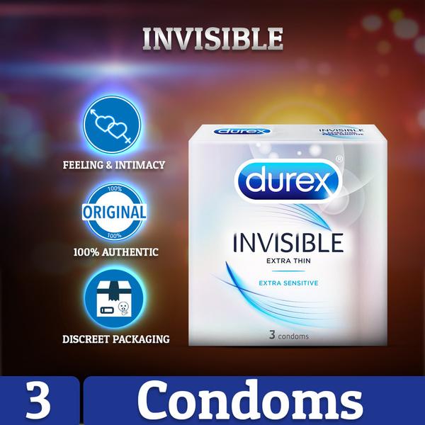 Durex Invisible - Pack of 3 Condoms