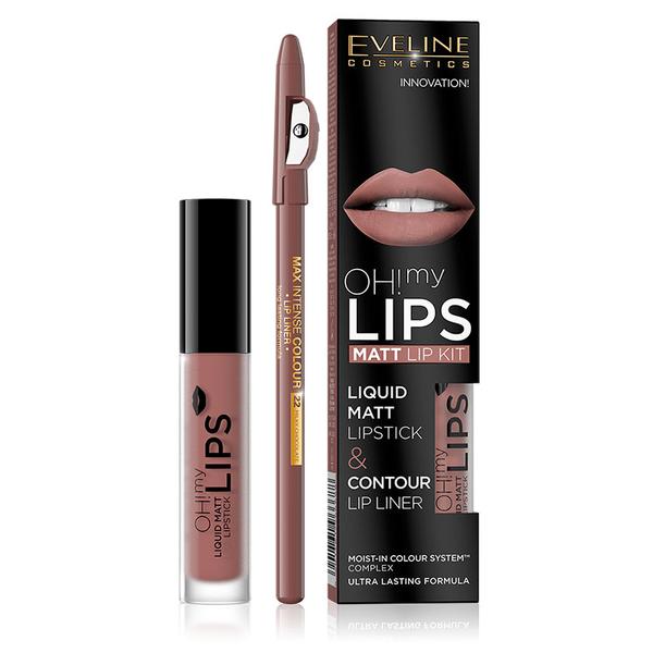 Oh! My Lips Liquid Matt Lipstick & Liner 2 - Eveline