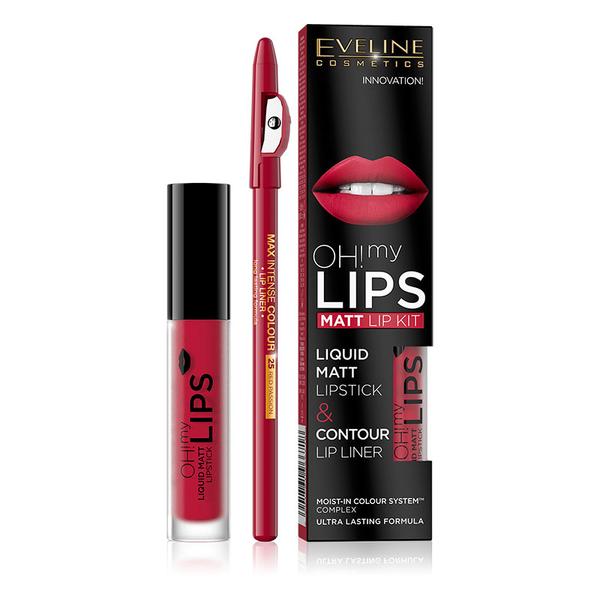 Oh! My Lips Liquid Matt Lipstick & Liner 5 - Eveline