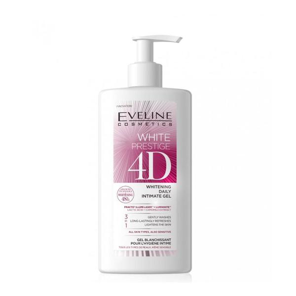 Eveline's Whitening 4D Daily Intimate Gel (250ml) offers gentle care for intimate areas. Experience the power of skincare for a brighter, more confident you.