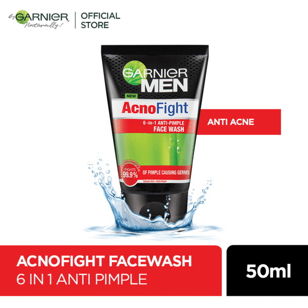 Men Acno Fight Face Wash - 50ml - Garnier