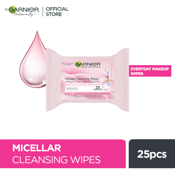  Skin Active Micellar Cleansing Wipes - 25 Wipes - Garnier