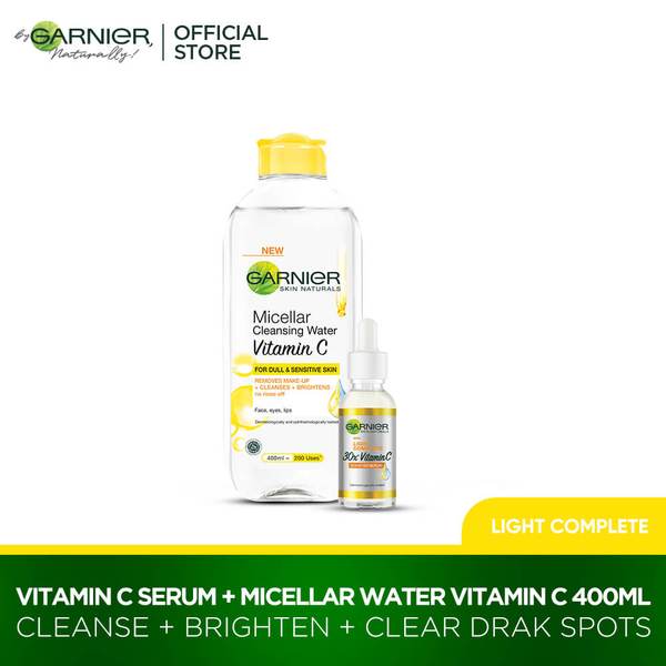 Vitamin C Serum + Garnier Micellar Vitamin C Cleansing Water 400ml - Garnier