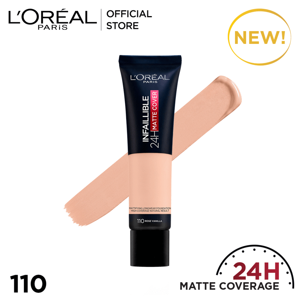 Loreal Infallible 24Hr Matte Cover Foundation - 110 Rose Vanilla