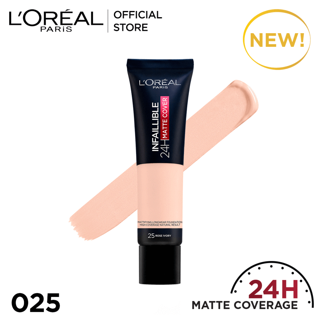 Loreal Infallible 24Hr Matte Cover Foundation - 25 Rose Ivory