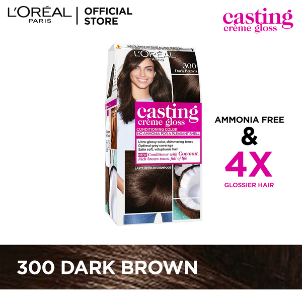 Casting Creme Gloss - 300 Dark Brown Hair Color - Loreal Paris