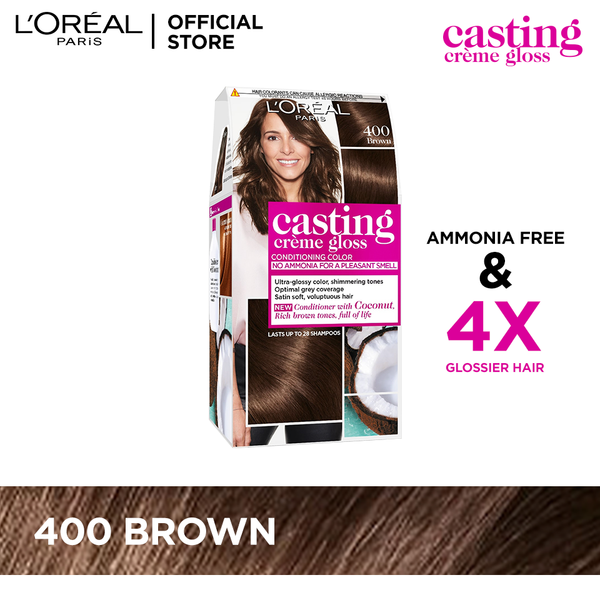 Casting Creme Gloss - 400 Brown Hair Color - Loreal Paris