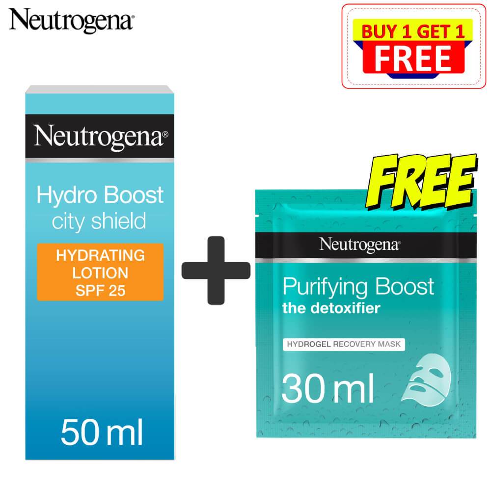 Neutrogena Hydro Boost City Shield Hydrating Lotion + Free Skin Detox Mask