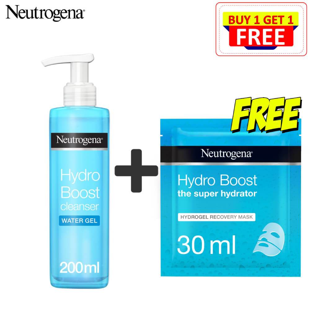 Neutrogena Hydro Boost Cleanser 200ml + Free Hydro Boost Mask