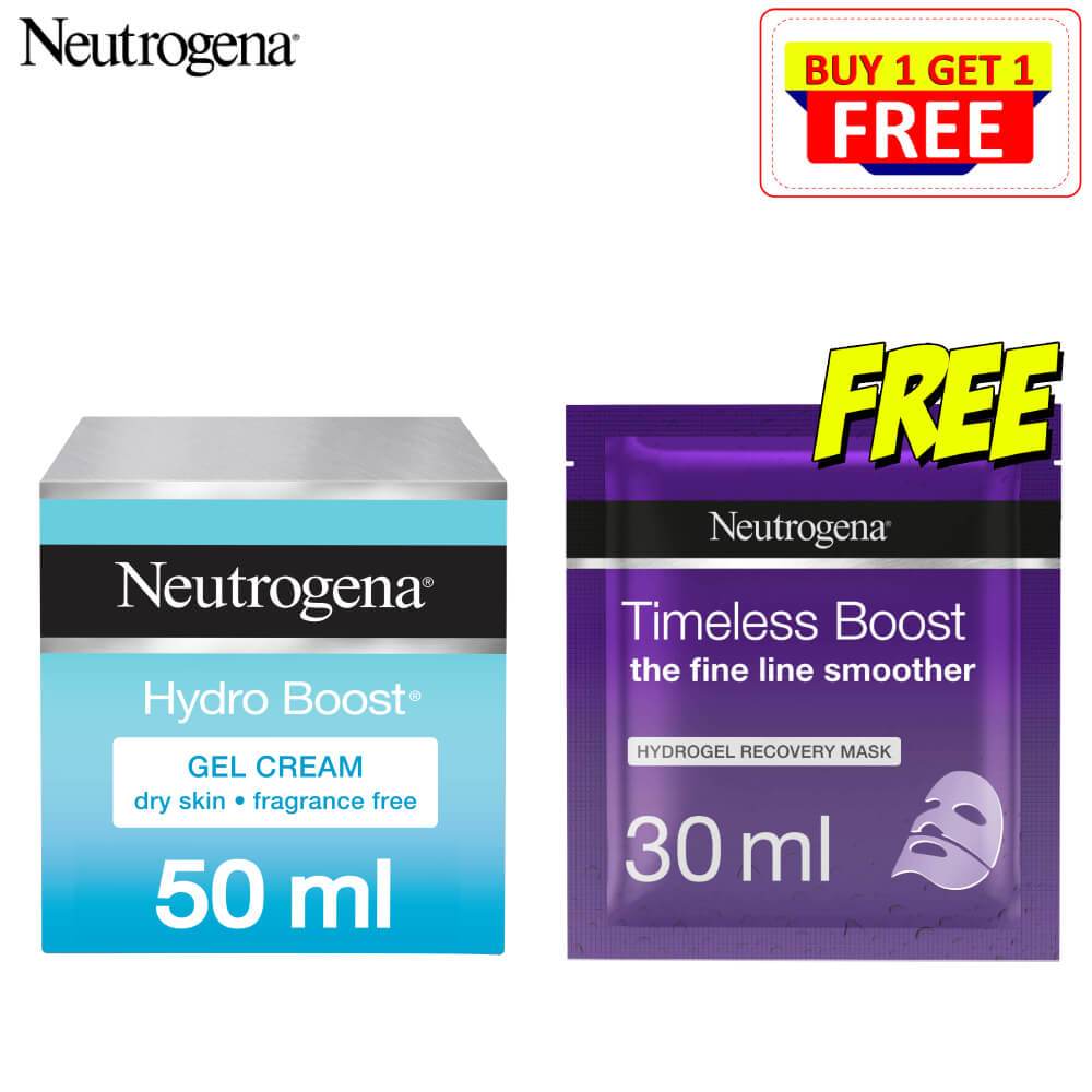 Neutrogena Hydro Boost Gel Cream Moisturizer 50ml + Free Timeless Boost Mask
